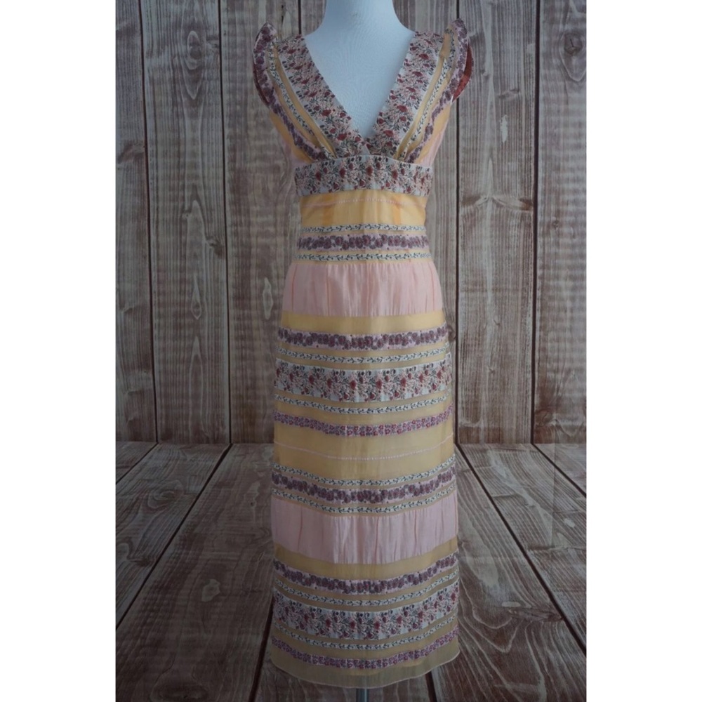 James Coviello Anthropologie Floral Sheath Dress 4